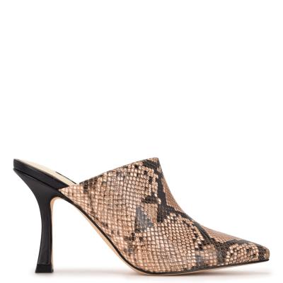 Nine West Ciao Heel Beige Serpent | 5413XJSHI