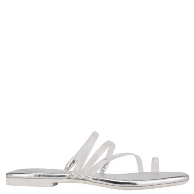 Nine West Darbie Flat Toe Ring Plateadas | 0349YGTHV