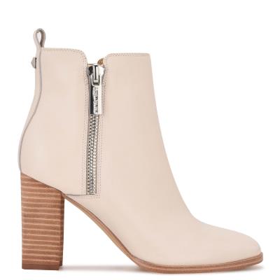 Nine West Dips Block Heel Beige | 6523KYBOE