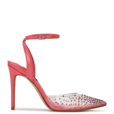 Nine West Foreva Ankle Strap Dress Rosas Coral | 8231PYQNL