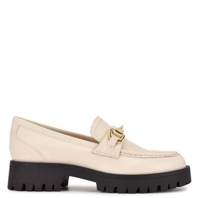 Nine West Gonehme Lug Sole Creme | 2573CMXNO