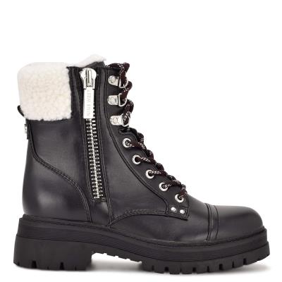 Nine West Pike Combat Lug Sole Negras | 4260YVJZT