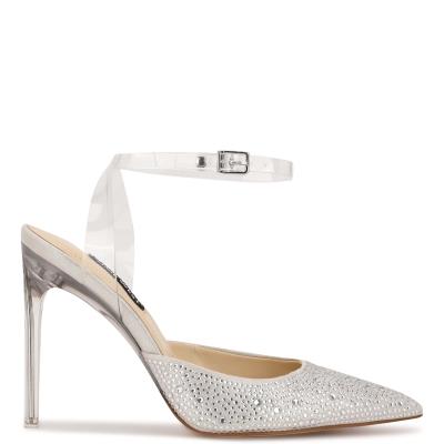 Nine West Sparkel Ankle Strap Blancas | 9480VJNOD