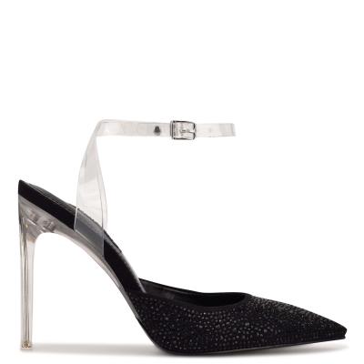 Nine West Sparkel Ankle Strap Negras | 1908IHSYL