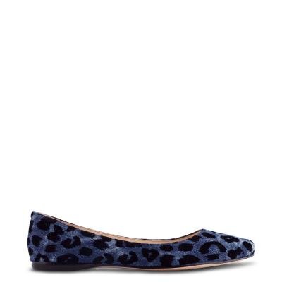 Nine West Speakup Almond Toe Azules Leopardo | 2078JTBAO