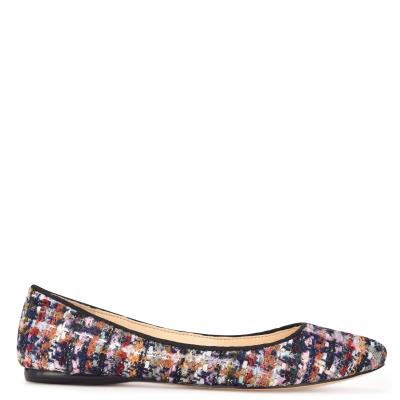 Nine West Speakup Almond Toe Azules Multicolor | 8175DCUKW