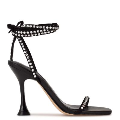 Nine West Zing Ankle Wrap Negras | 1493LHMQF